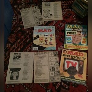 7 x Vintage 80’s MAD Magazines